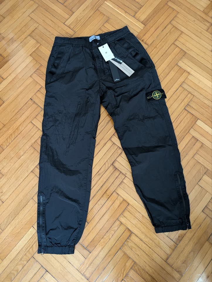 Брюки Stone Island, чёрные, пояс 32