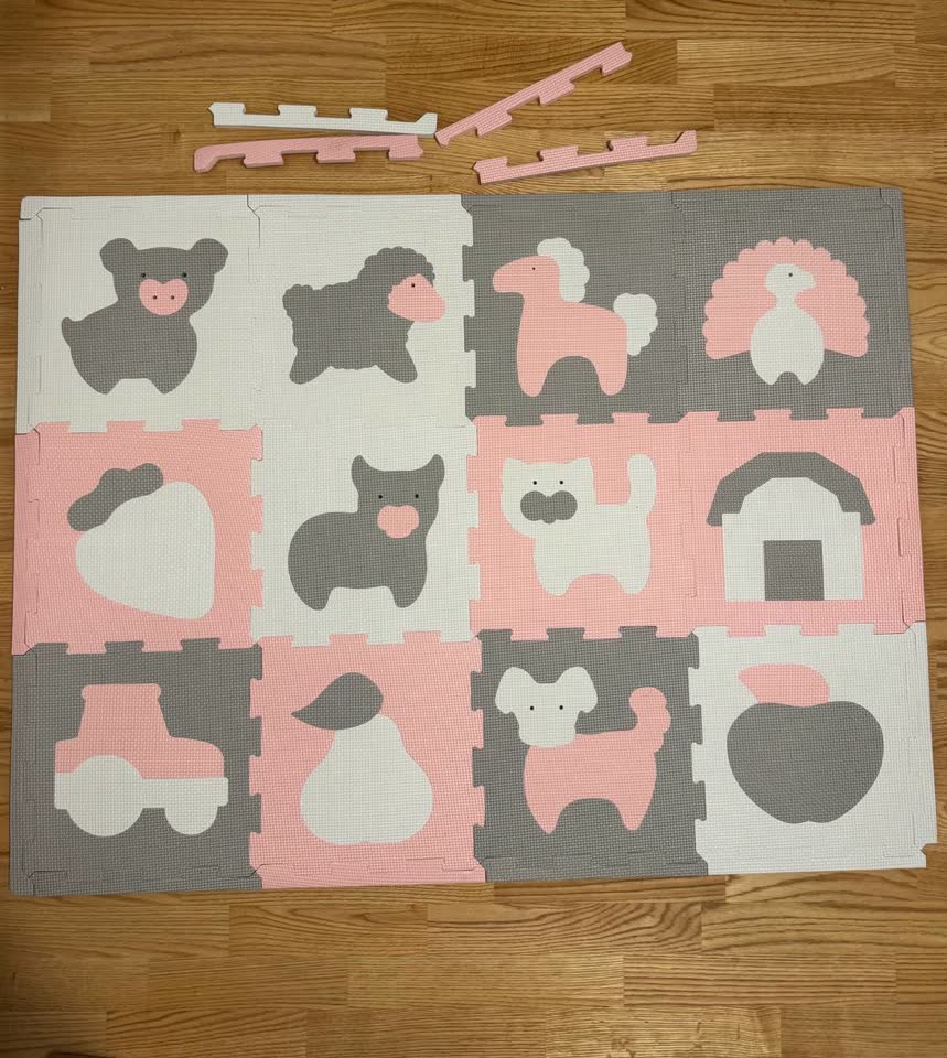 Детский коврик-пазл из EVA-пены Hakuna Matte Puzzle Play Mat «Farm»