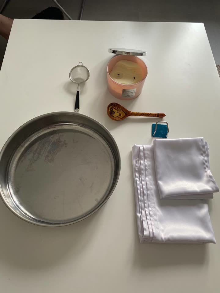 Свеча pepco с крышкой, сито, ложка, держатель, форма, скатерть
