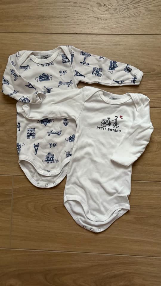 4 bodija s dugim rukavima Petit Bateau
