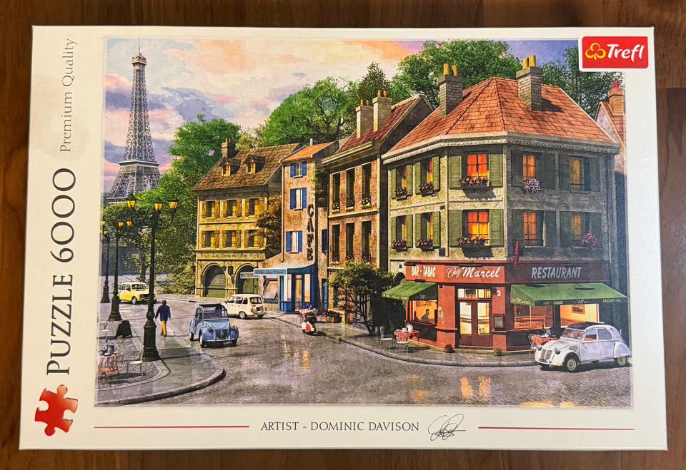 Пазлы Trefl Street of Paris и Clementoni Подсолнухи Ван Гог