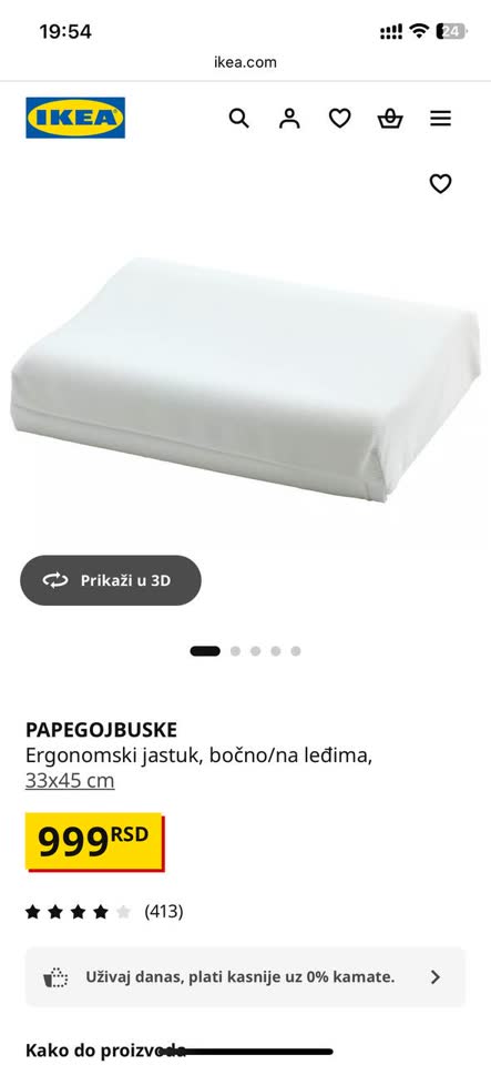 Ergonomski jastuk