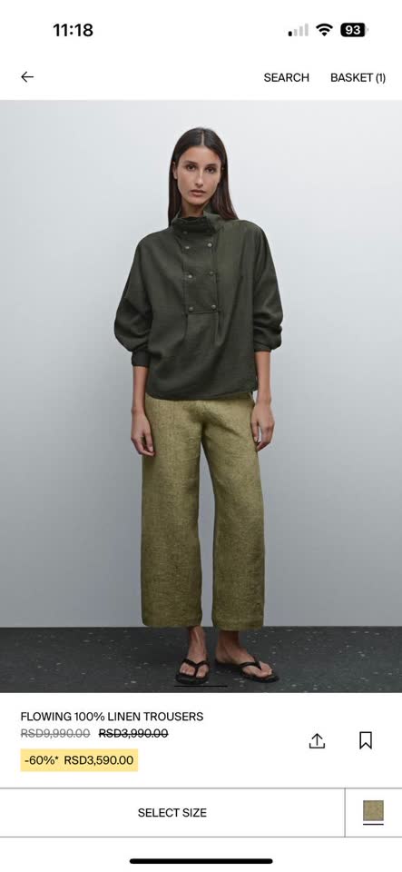 Lanene pantalone Massimo Dutti