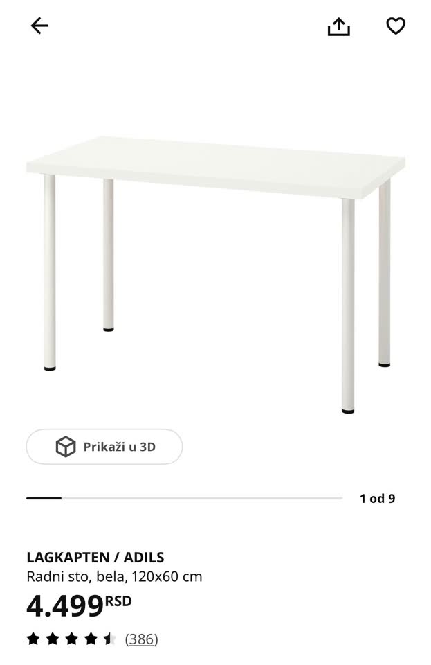 IKEA sto, IKEA oslonac za noge i Gorenje pegla