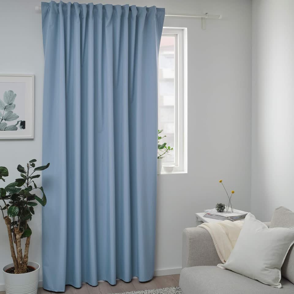 Zavese blackout Ikea Bengta plave, 210x300 cm, 2 komada