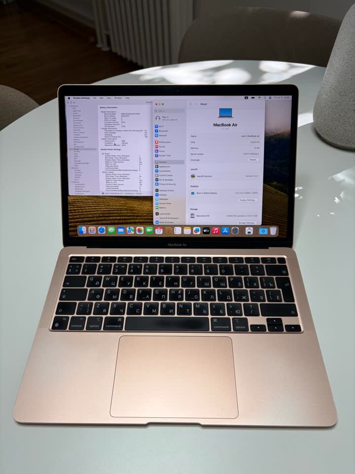Macbook Air M1 (13", 8Gb/256 Gb) Rose gold