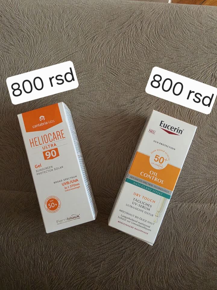 EUCERIN Dry Touch Serum / Heliocare Gel SPF 50%