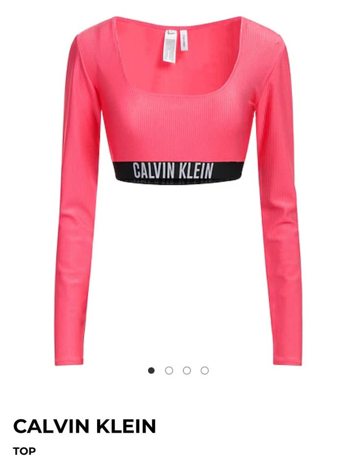 Кроп-топ с длинным рукавом Calvin Klein