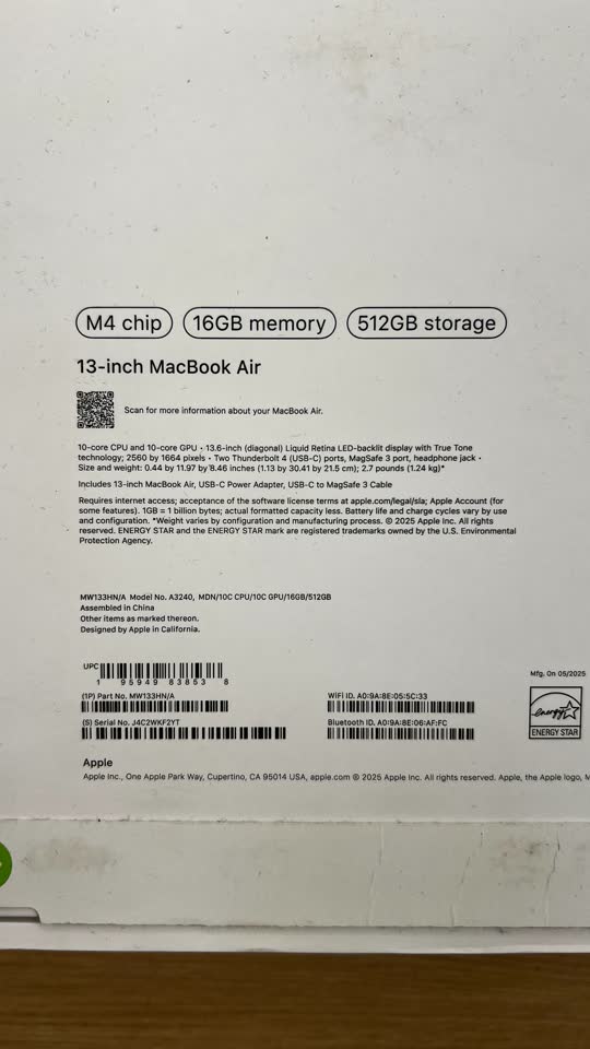 MacBook Air M4 16/512