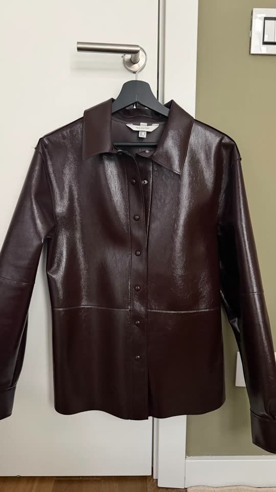 Куртка-рубашка эко кожа / Куртка из натуральной кожи Massimo Dutti