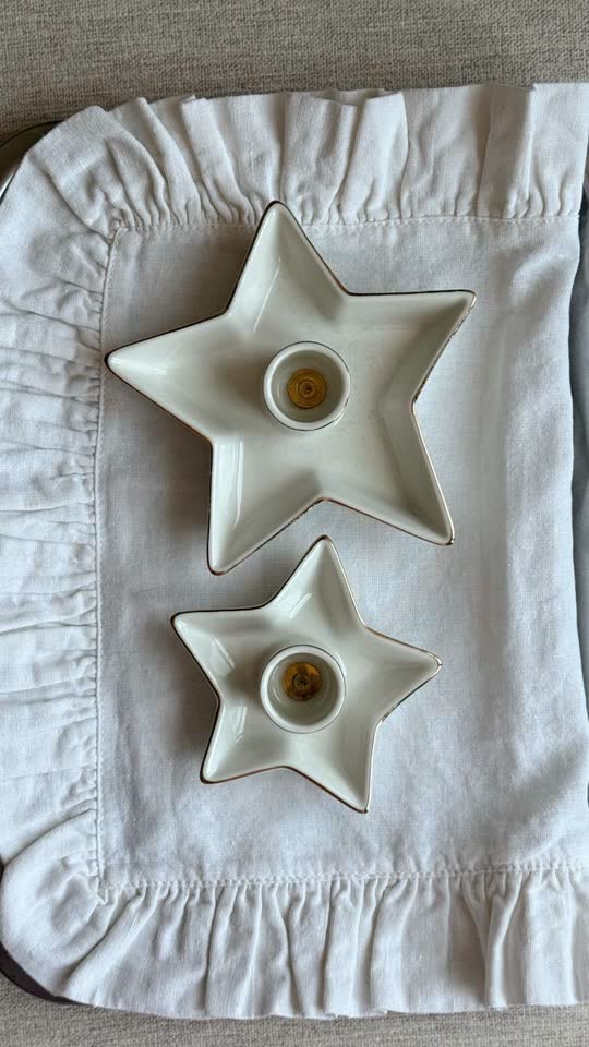 Подсвечники Zara Home Christmas collection, набор 2 шт с золотой окантовкой