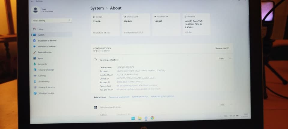 Продам ноутбук HP EliteBook 850 G3 — 100 €