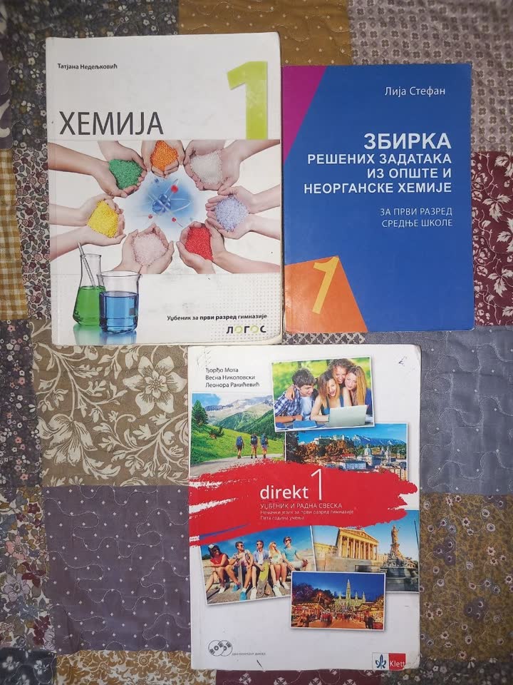 Prodajem udžbenike za 7. razred, 8. razred osnovne škole i 1. razred gimnazije