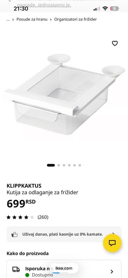 Полка в холодильник KLIPPKAKTUS