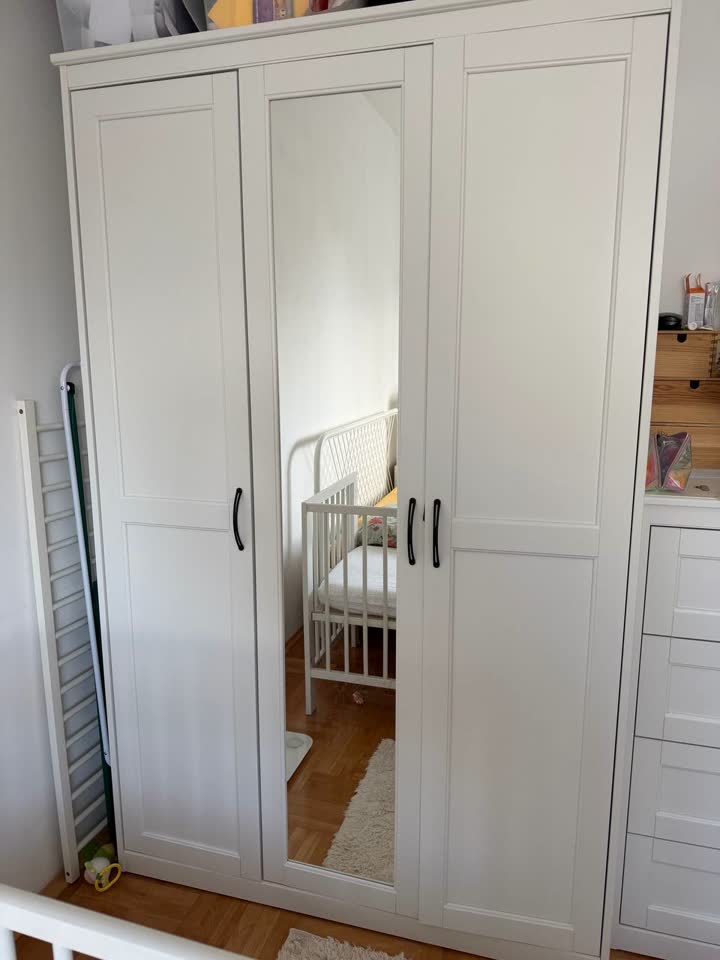 Шкаф IKEA SONGESAND, кровать IKEA NESTTUN, рейки LURÖY