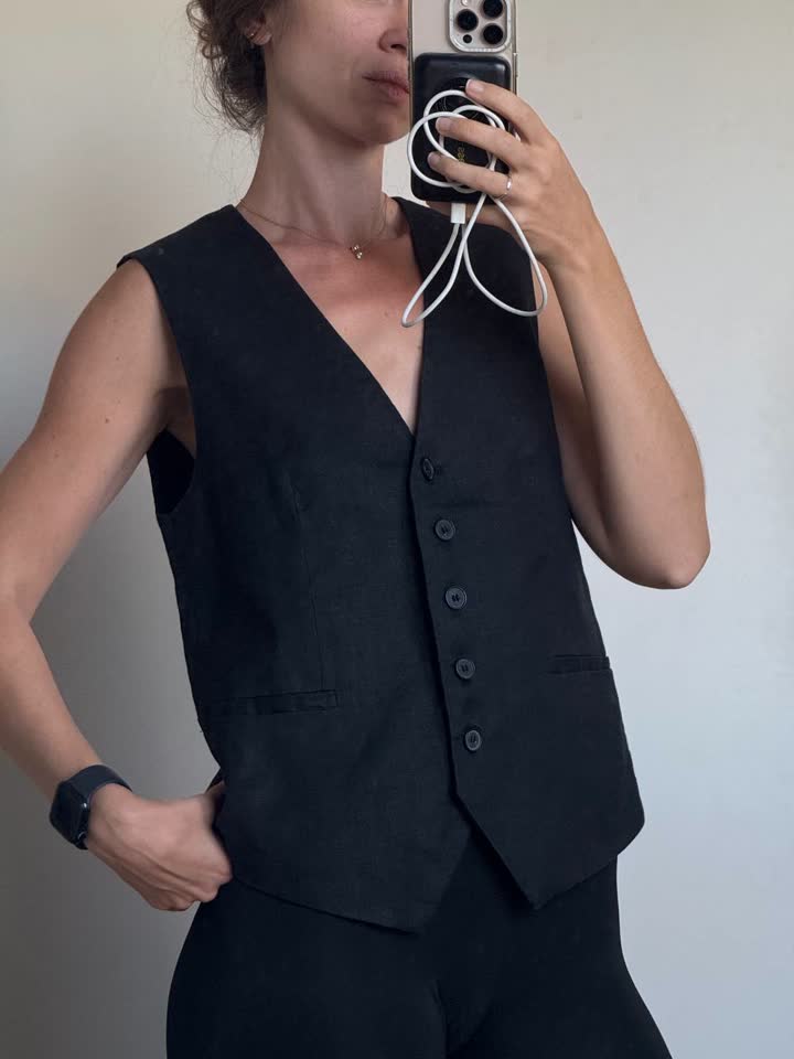 Жилетка льняная ZARA