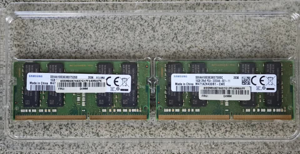 Оперативная память для ноутбука 32Gb - 2 модуля по 16Gb