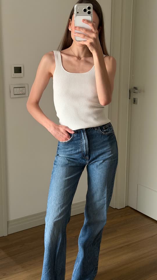 Джинсы Zara Wide Leg с высокой талией, размер 32
