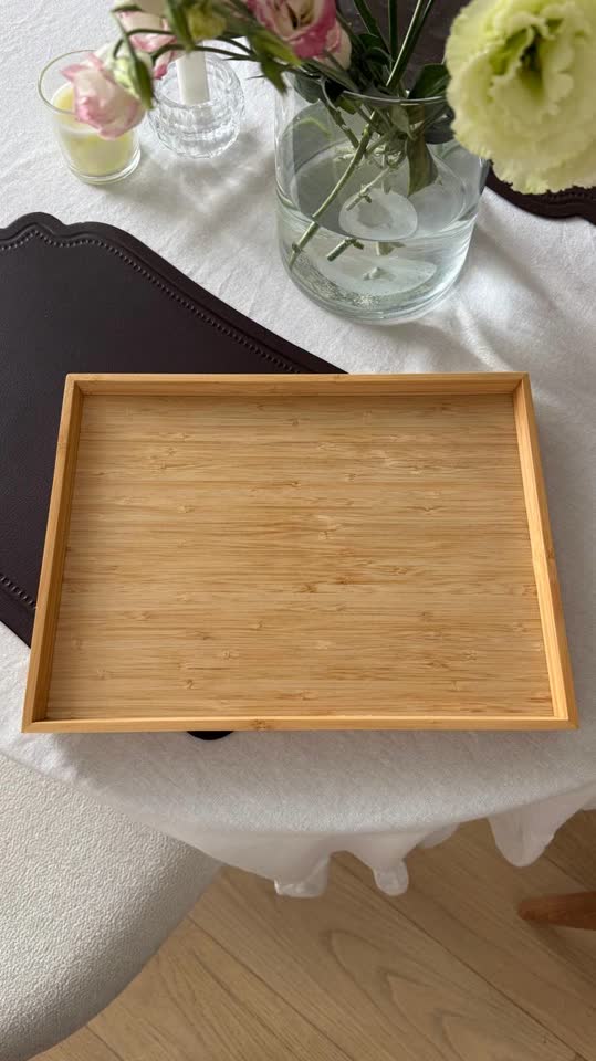 Продаю бамбуковый поднос IKEA ÖSTBIT и стеклянные банки для хранения