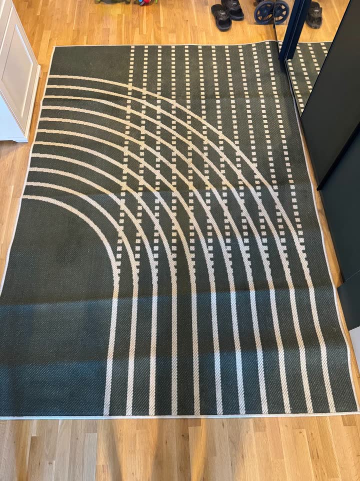 Ковер бело-зеленый IKEA 160×230 см