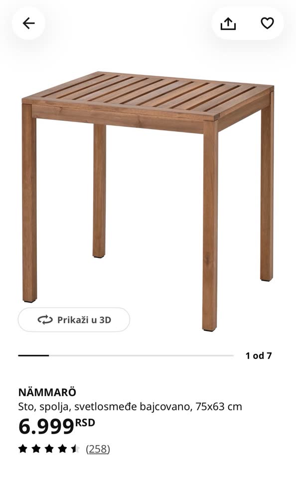 Sto i 2 stolice IKEA
