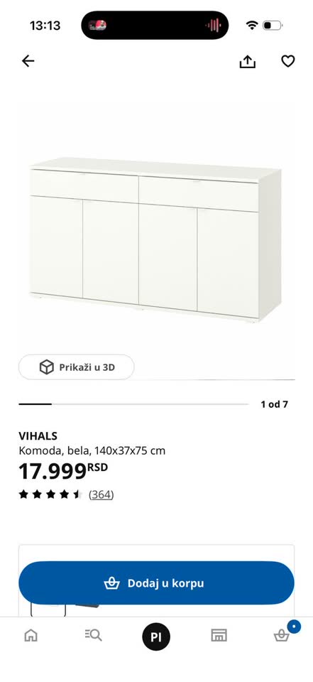 Prodajem komodu IKEA VIHALS