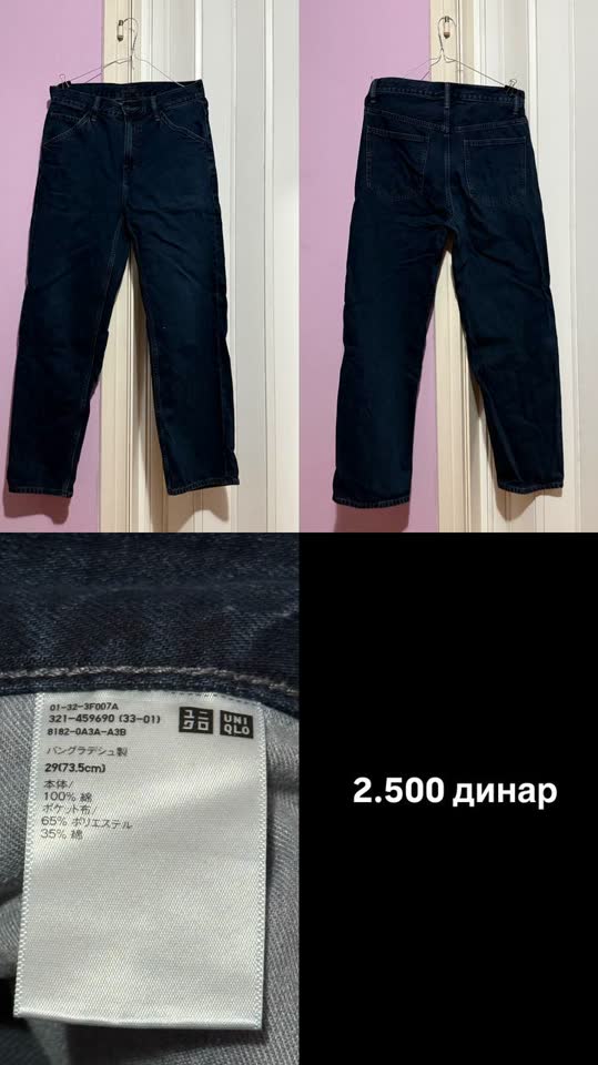 Джинсы мужские UNIQLO из Японии
