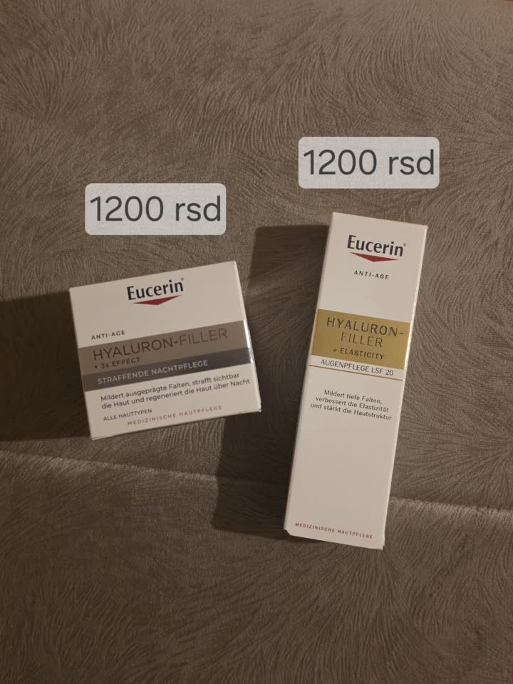 Eucerin hyaluron filler night cream 50ml & eye cream 15ml
