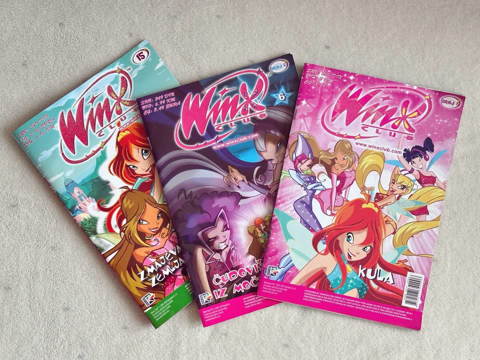 Три старых журнала Winx на сербском языке