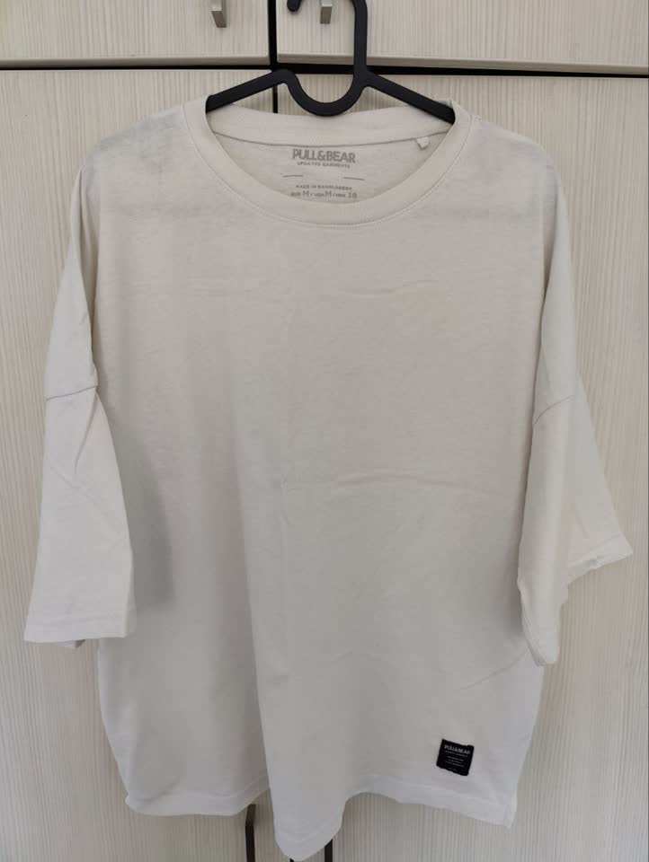 Белая мягкая базовая футболка Pull and Bear