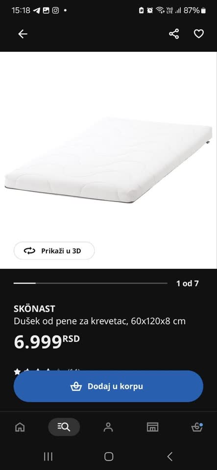 Krevetac i dušek IKEA