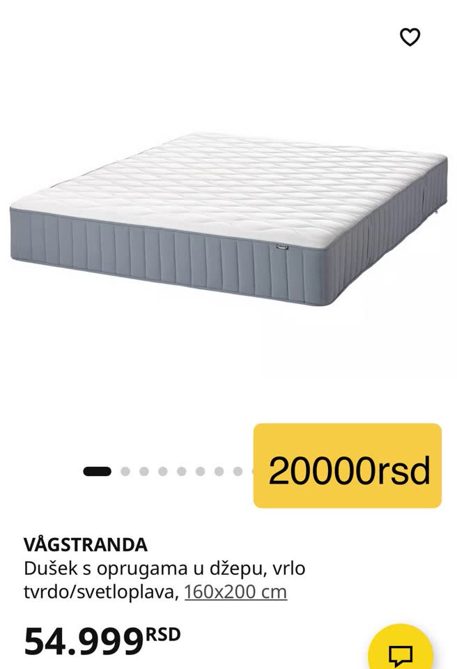 IKEA madrac, mop, oštrač noževa, grejalica