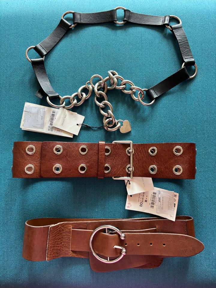 Кожаные ремни ZARA