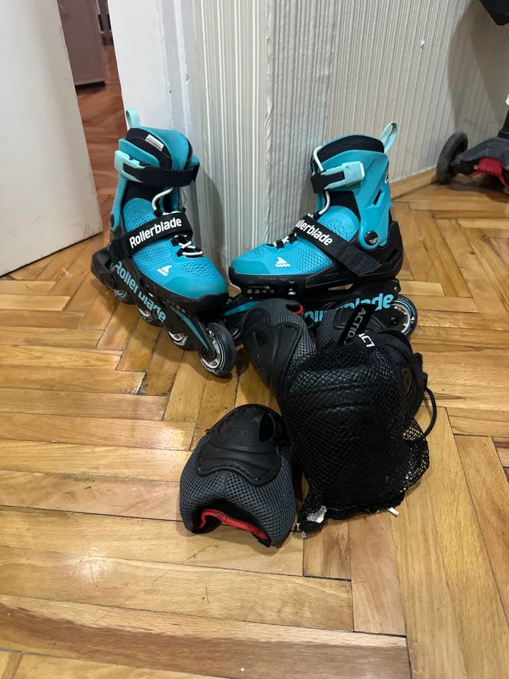 Продам детские раздвижные ролики Rollerblade Microblade + защита