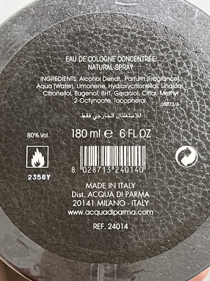 Acqua di Parma Colonia Leather - Special Edition 180 ml (Vintage)