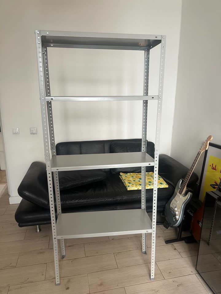 Стеллаж металлический серый Uradi Sam 177x76x30,5