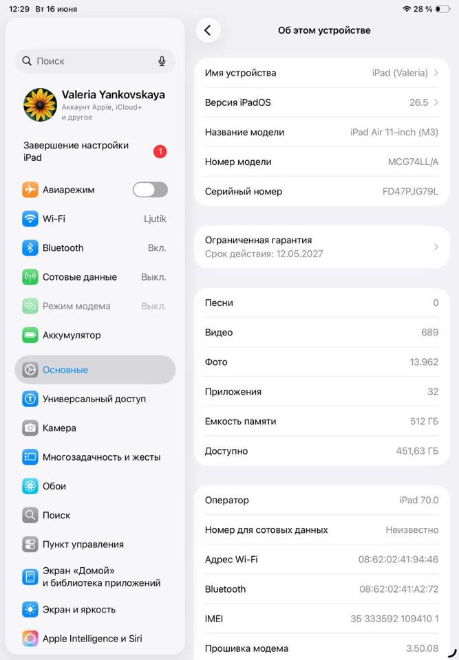 Продам iPad Purple с eSIM