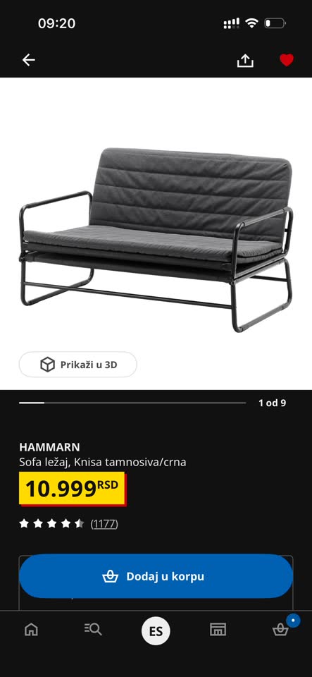 Раскладной диван Hammarn