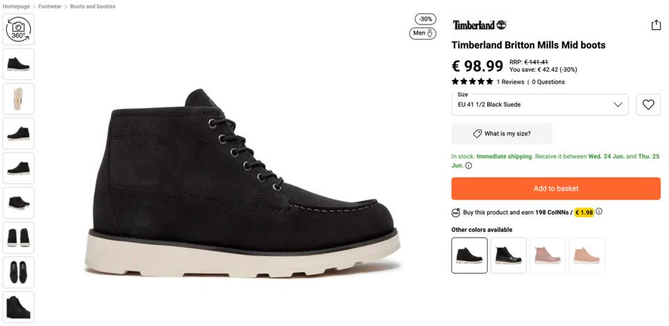 Новые мужские ботинки Timberland Britton Mills Mid boots