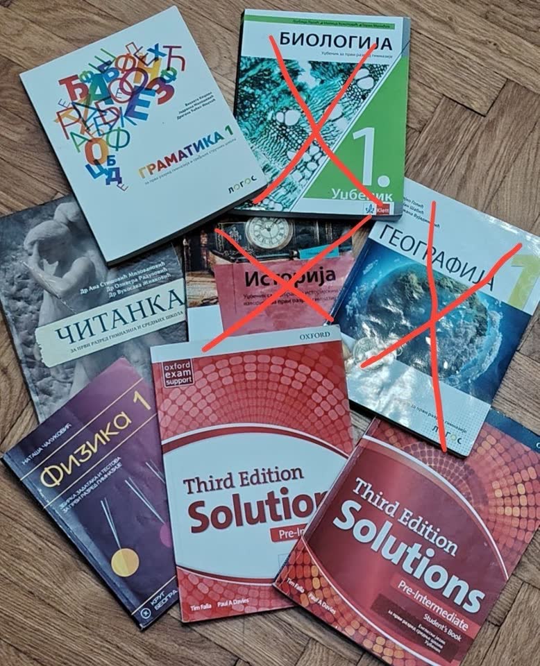 Udžbenici za prvi razred gimnazije i osnovne škole
