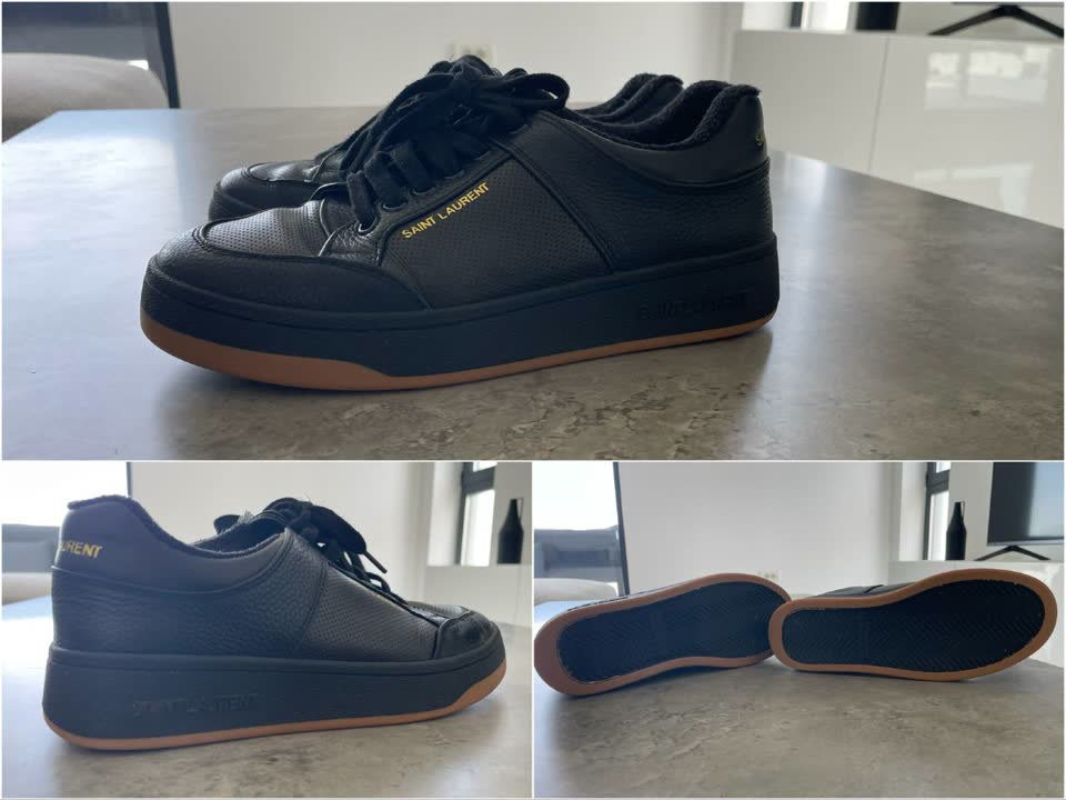 1. Кроссовки кожаные черные Saint Laurent 38р.- 9999