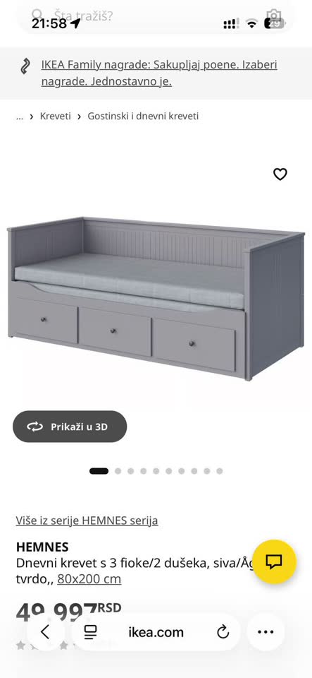 Prodaje se sofa-krevet IKEA HEMNES
