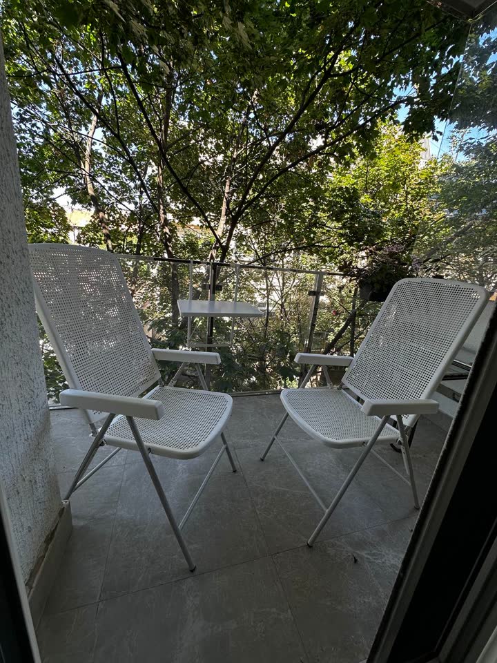 stolice za balkon, sa podesivim naslonom. stanje 4+, 2 kom