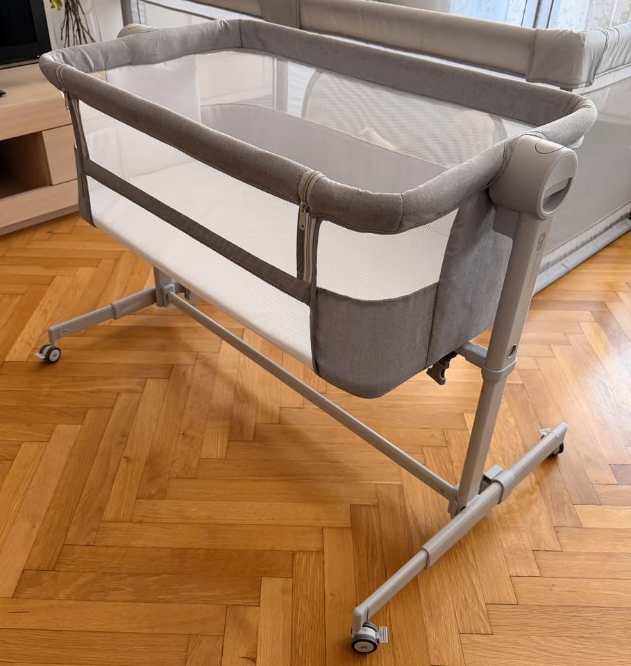 Приставная кроватка Kinderkraft Nestee Light Gray