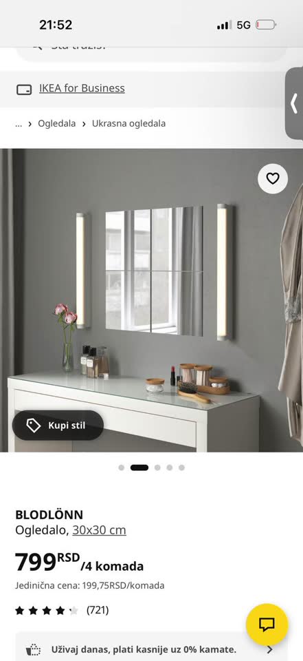 Ogledalo Blodlonn IKEA (4 kom)