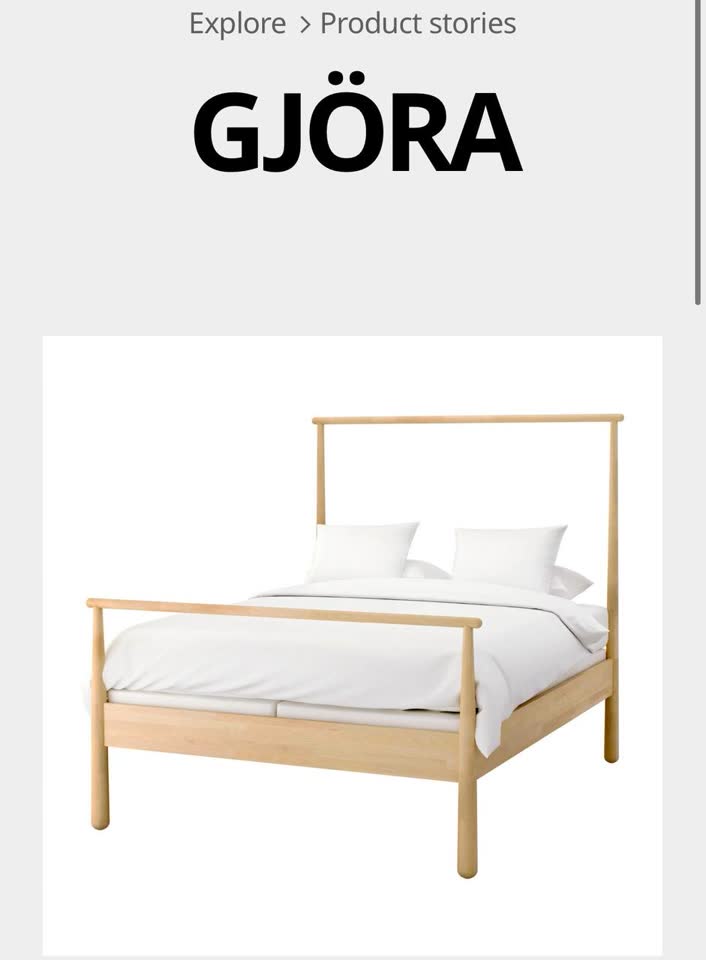 Krevet od punog brezovog drveta IKEA GJÖRA 160x200