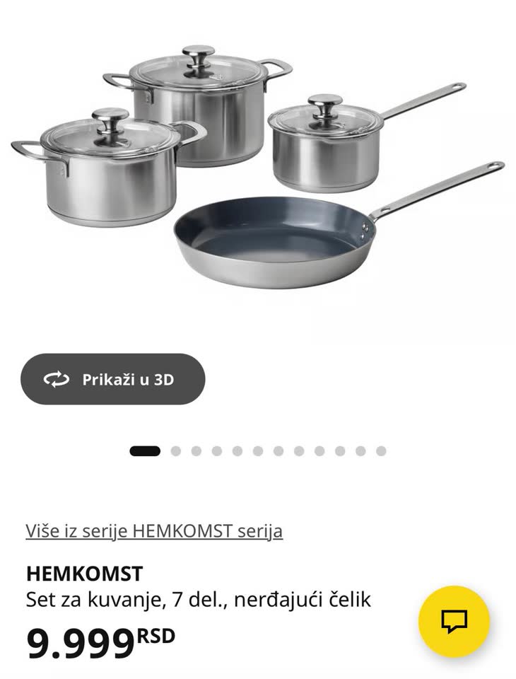 Продаю кастрюли и сковородку HEMKOMST IKEA 7 предметов
