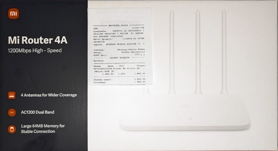 Xiaomi Mi Router 4a ruter