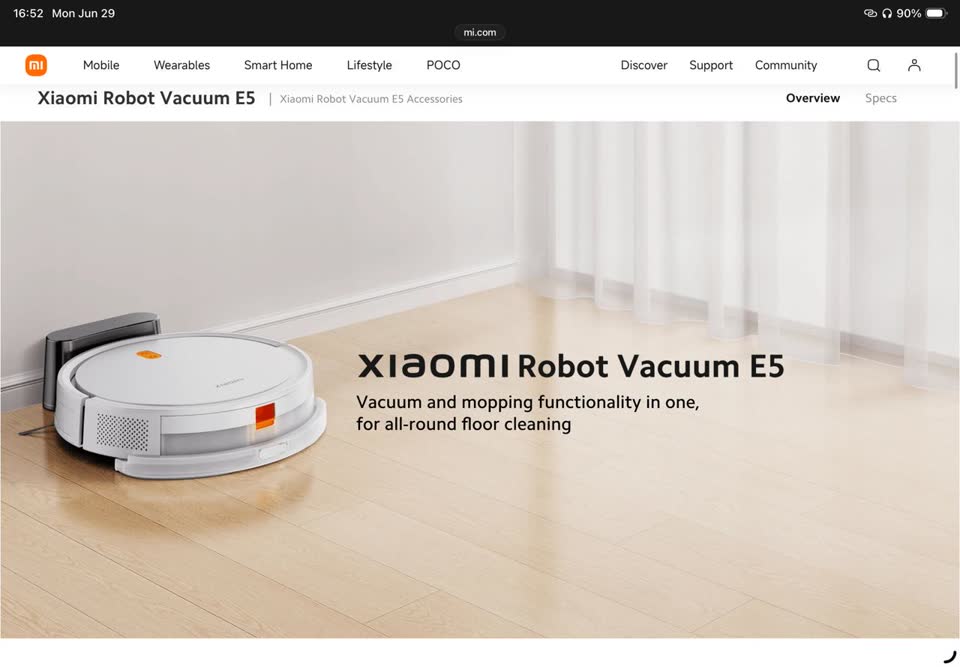 Robot usisivač Xiaomi Robot Vacuum E5
