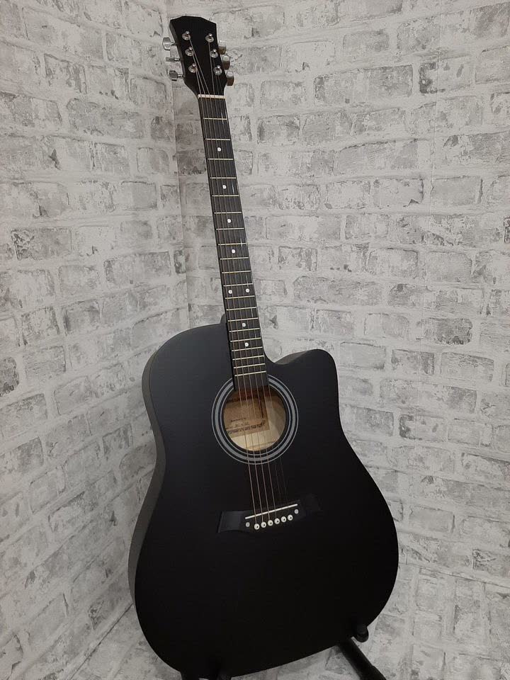 Akustična gitara, studijski mikrofon, gitarske i mikrofonske stalće